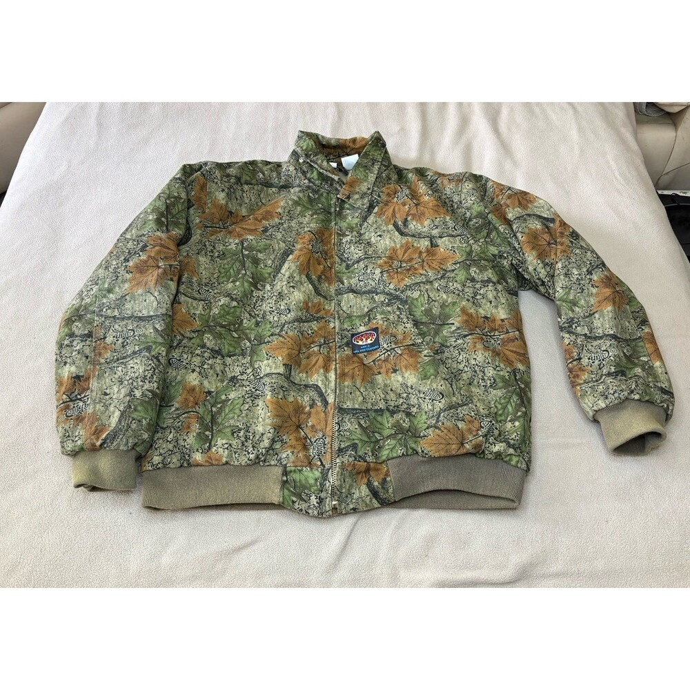 Rasco FR Jacket Mens XL Regular Green Camo Pockets Flame Resistant Full Zip
